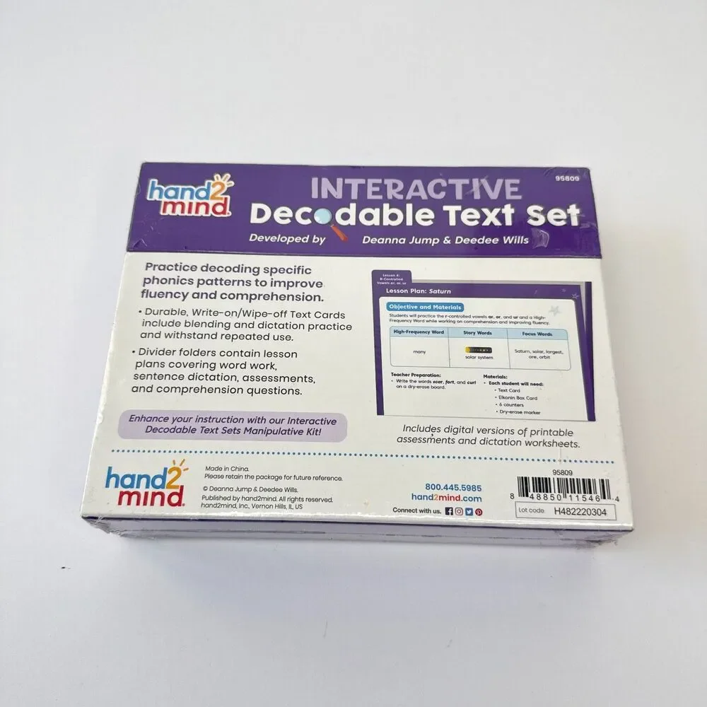 NEW Hand2Mind Interactive Decodable Text Set Lot of 3 Sealed CVC R-Controlled CV